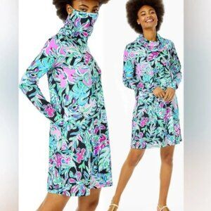 Lilly Pulitzer UPF 50+ Chilly Lilly Lilshield Dress in Onyx Lets Get Wild NWT